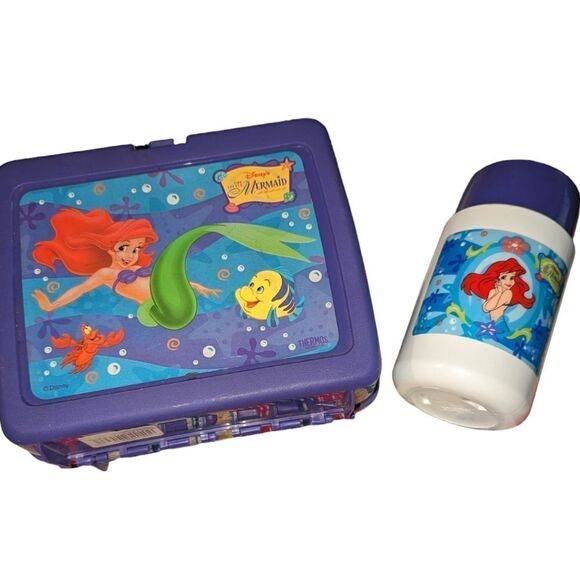 Disney The Little Mermaid vintage lunchbox and thermos‎ - Picture 1 of 5